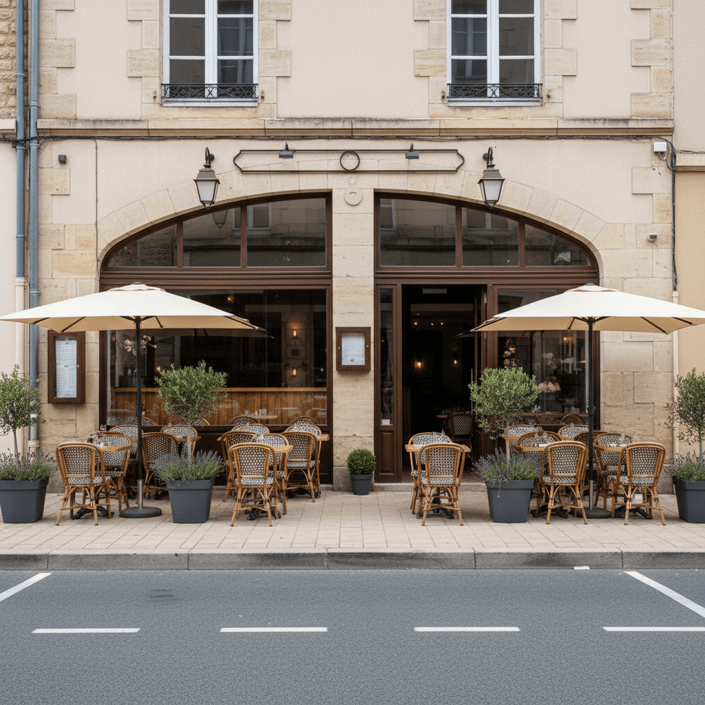 Restaurant 120m² à Saint-Genest-Lerpt : terrasse - licence IV - Image 1