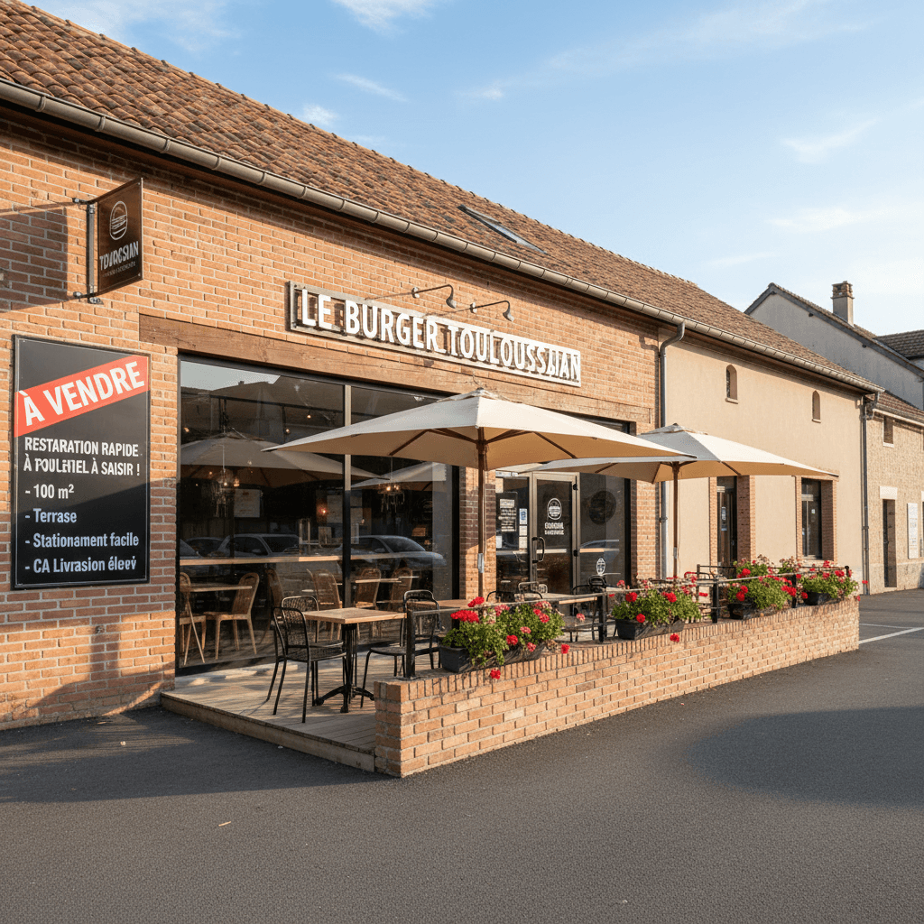 Fast-food 100m² à Toulouse : terrasse - extraction