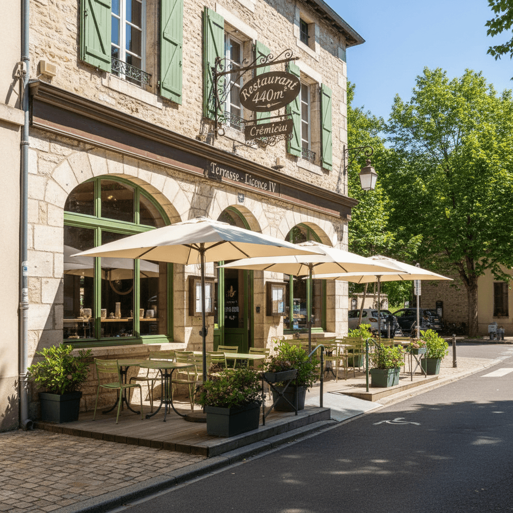Restaurant 440m² à Crémieu : terrasse - licence IV - Image 1