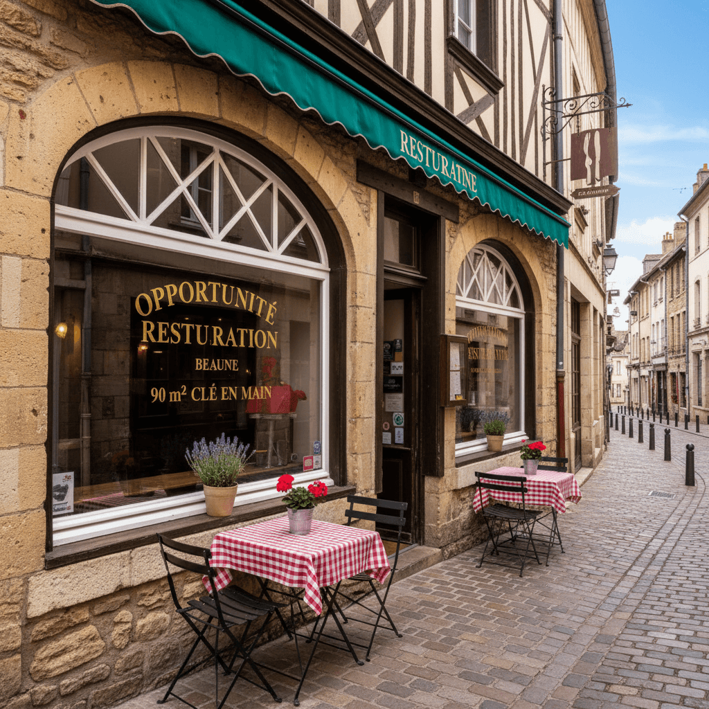 Restaurant 90m² à Beaune : terrasse - licence IV - Image 1