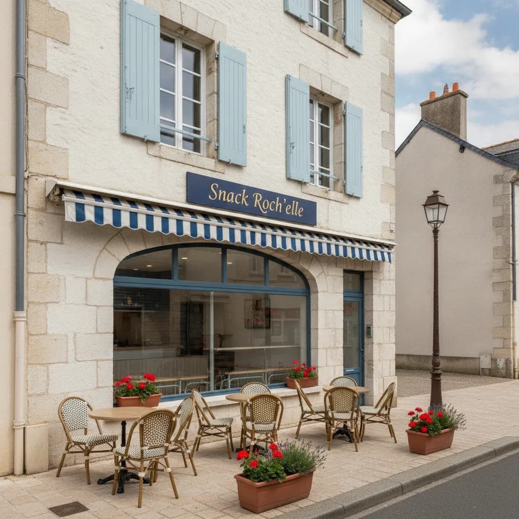 Snack 80m² à La Rochelle : terrasse - cuisine équipée - Image 1