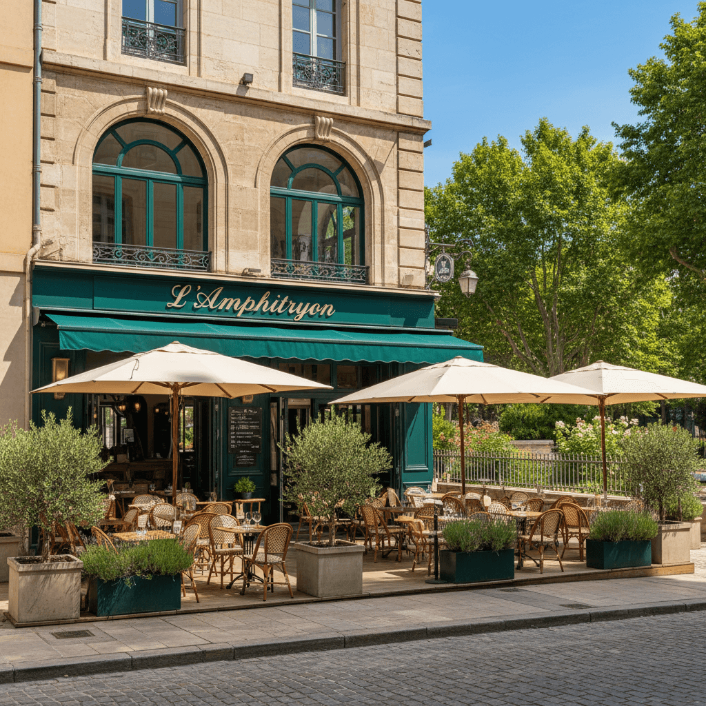 Restaurant à Nîmes : terrasse - extraction - Image 1