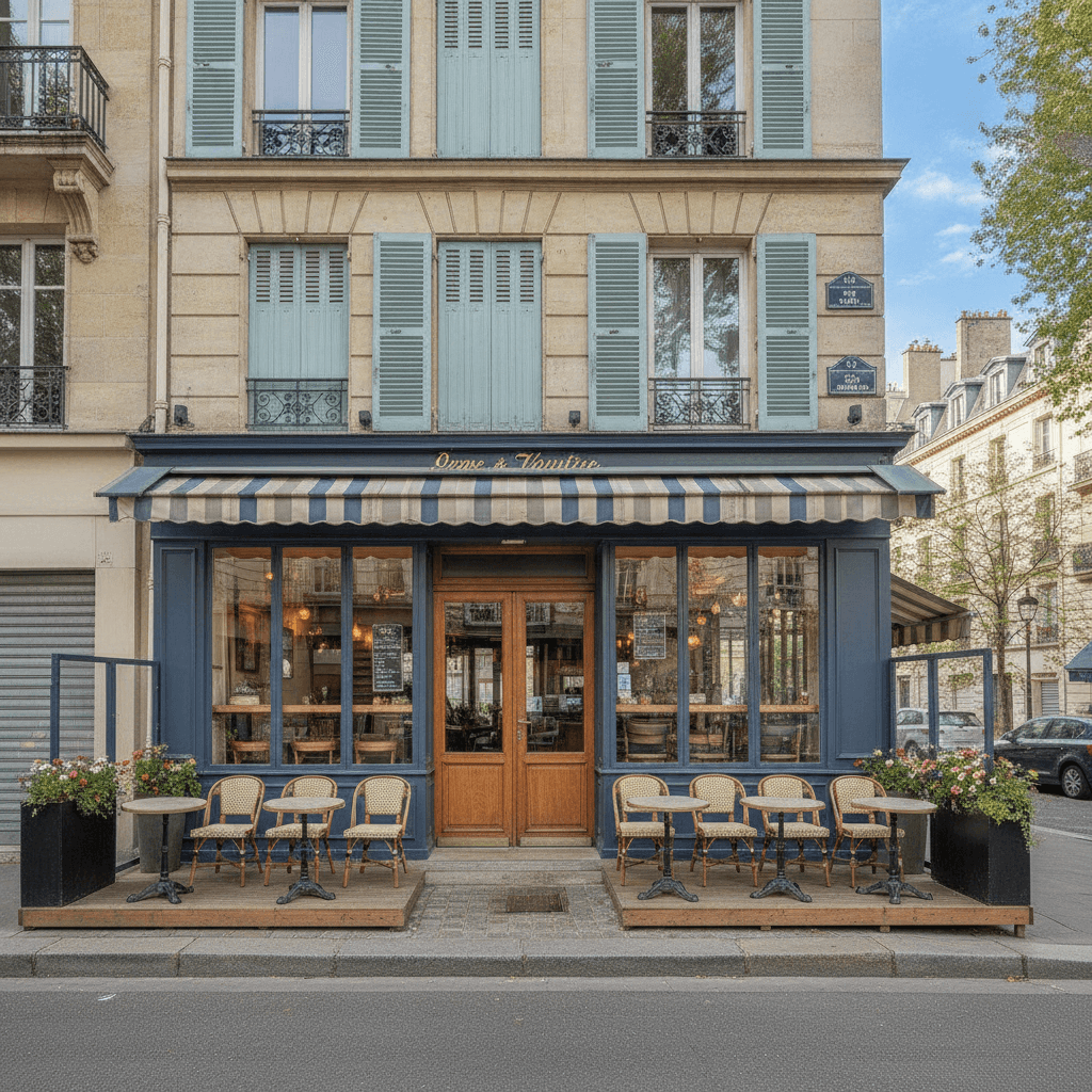 Restaurant 22 couverts à La Garenne-Colombes : terrasse - extraction - Image 1