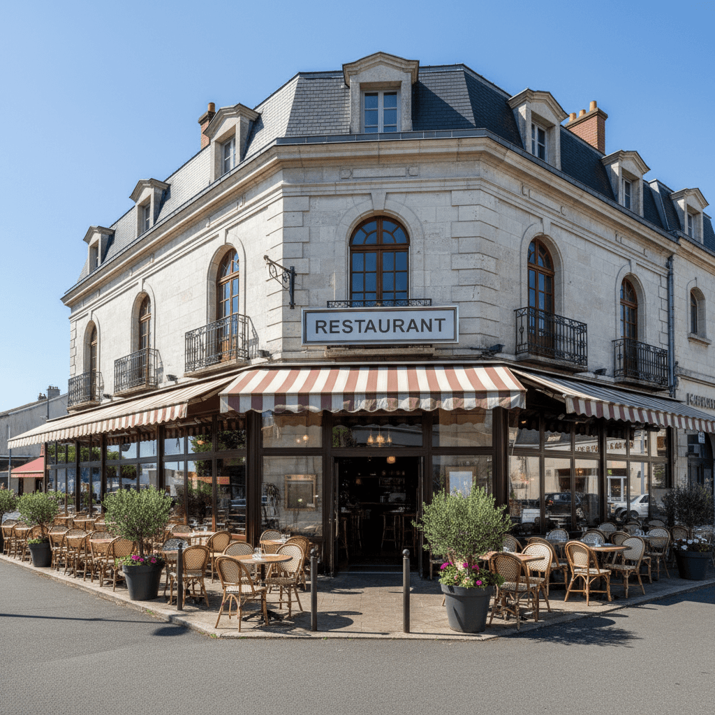 Restaurant 190 couverts à Buchelay : terrasse - extraction - Image 1