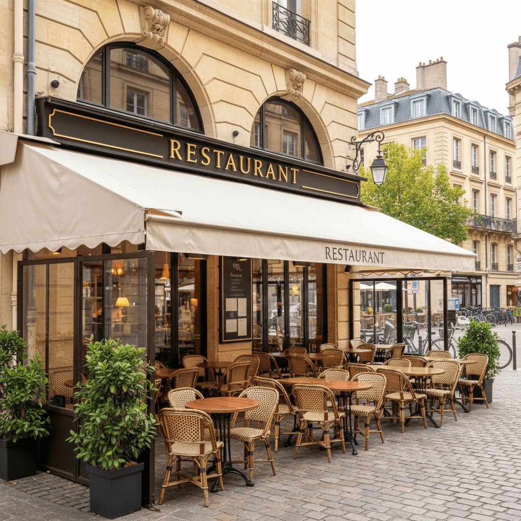 Restaurant 100m² à Bordeaux : terrasse - extraction