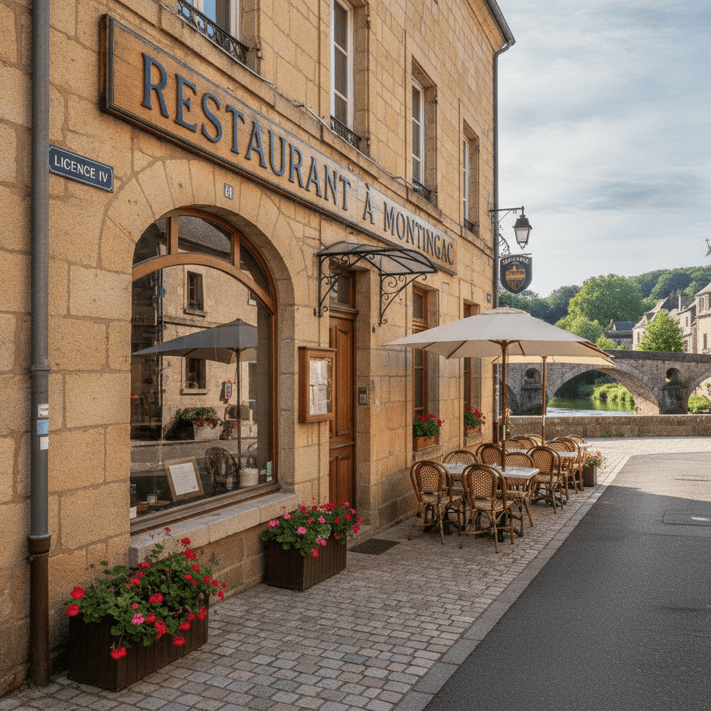 Restaurant à Montignac : terrasse - licence IV