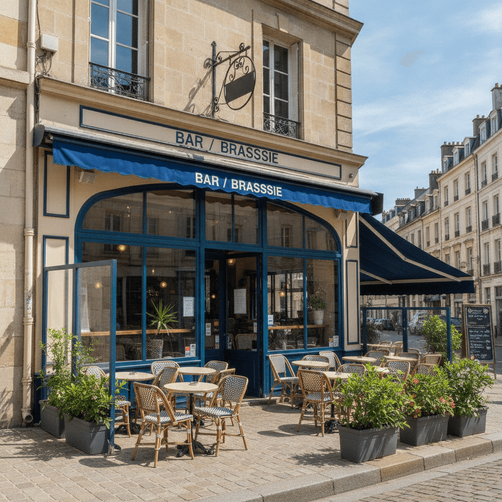 Bar-brasserie 90m² à Le Havre : terrasse - licence IV