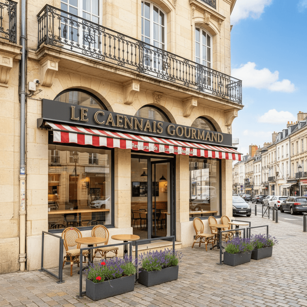 Fast-food à Caen : terrasse - Image 1