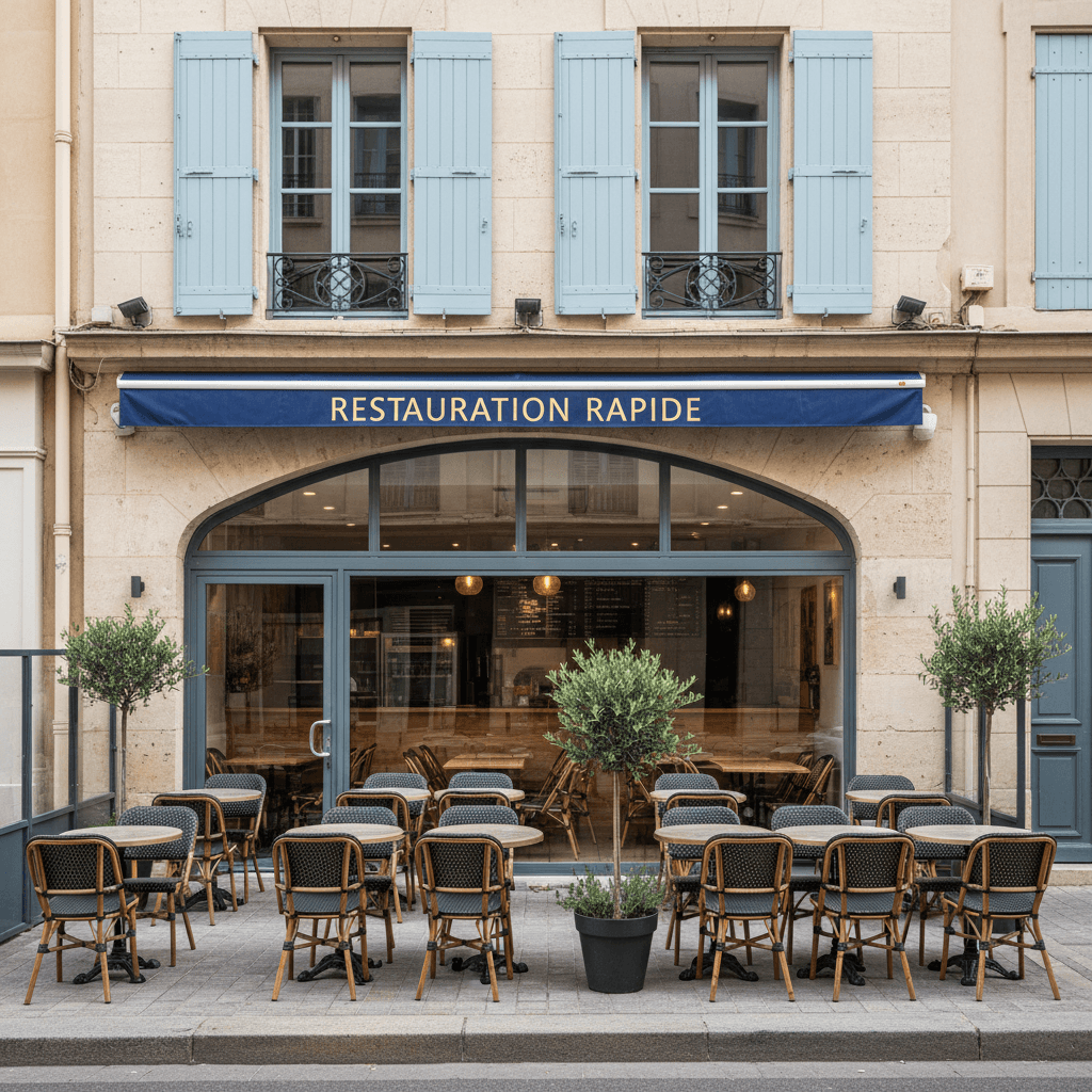Fast-food 70m² à Marseille : terrasse - cuisine équipée - Image 1