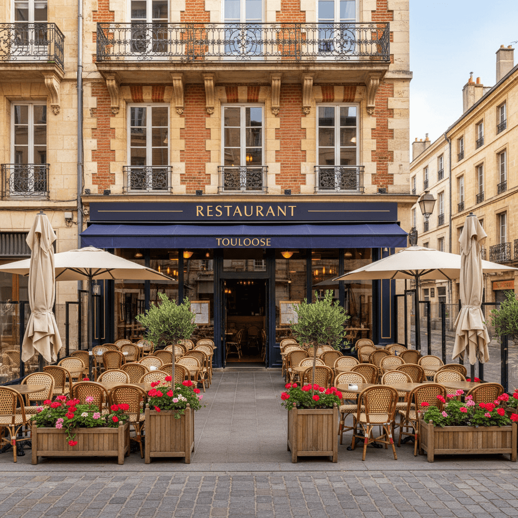 Restaurant à Toulouse : terrasse - extraction - Image 1