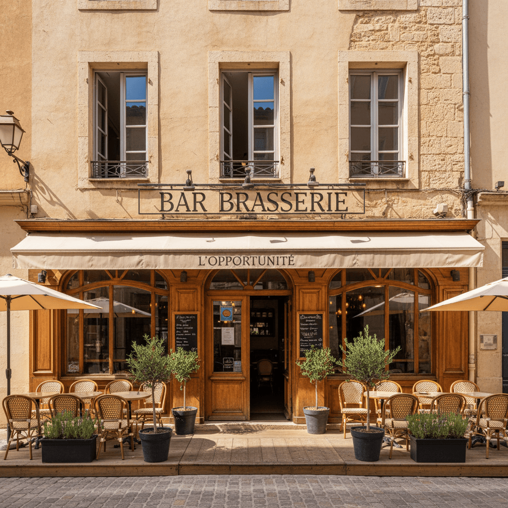 Bar-brasserie 266m² à Aix-En-Provence : terrasse - licence IV