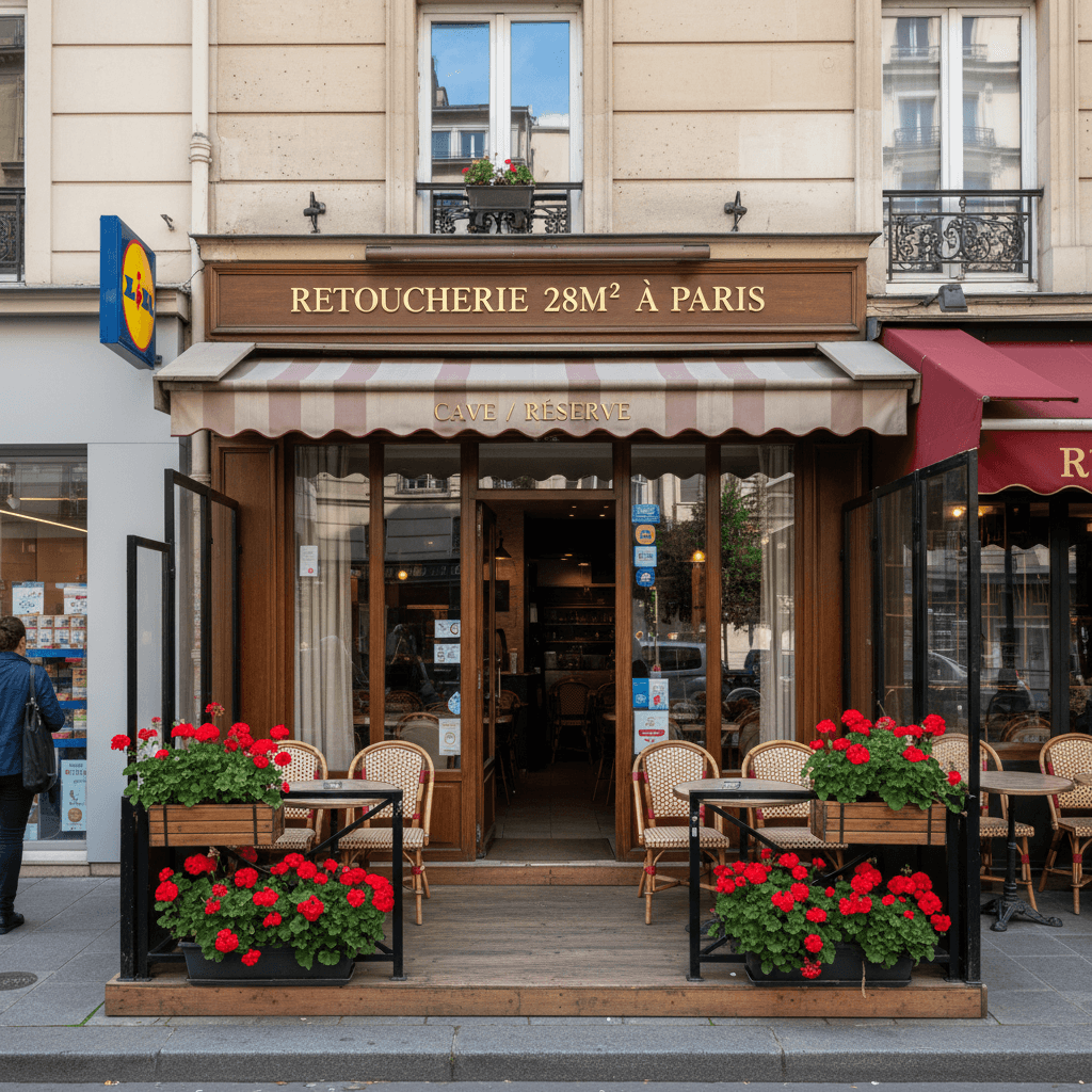 Retoucherie 28m² à Paris : cave/réserve