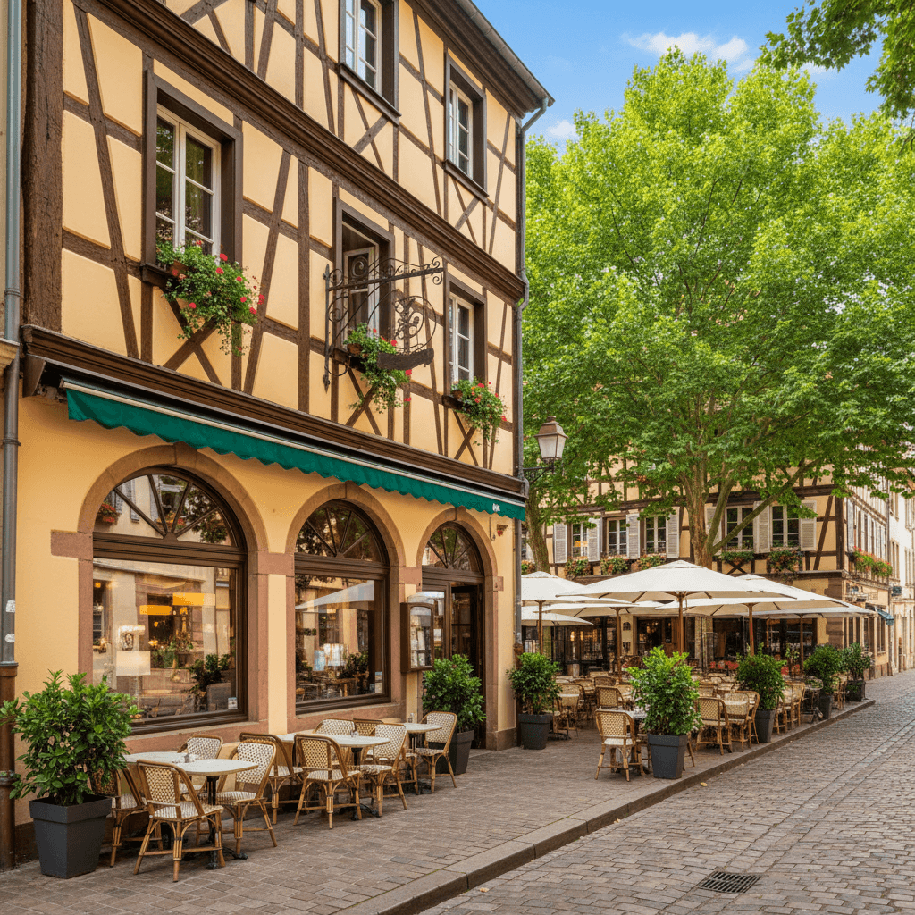 Restaurant à Strasbourg : terrasse - extraction