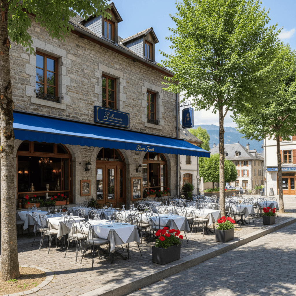 Restaurant à La Roche-Sur-Foron : terrasse - licence IV - Image 1