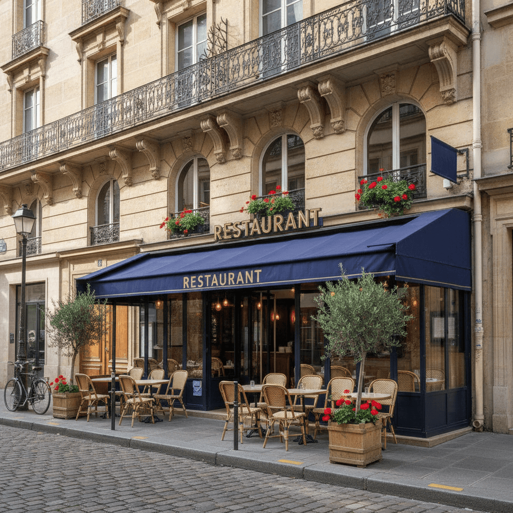 Restaurant 114m² à Paris : terrasse - extraction