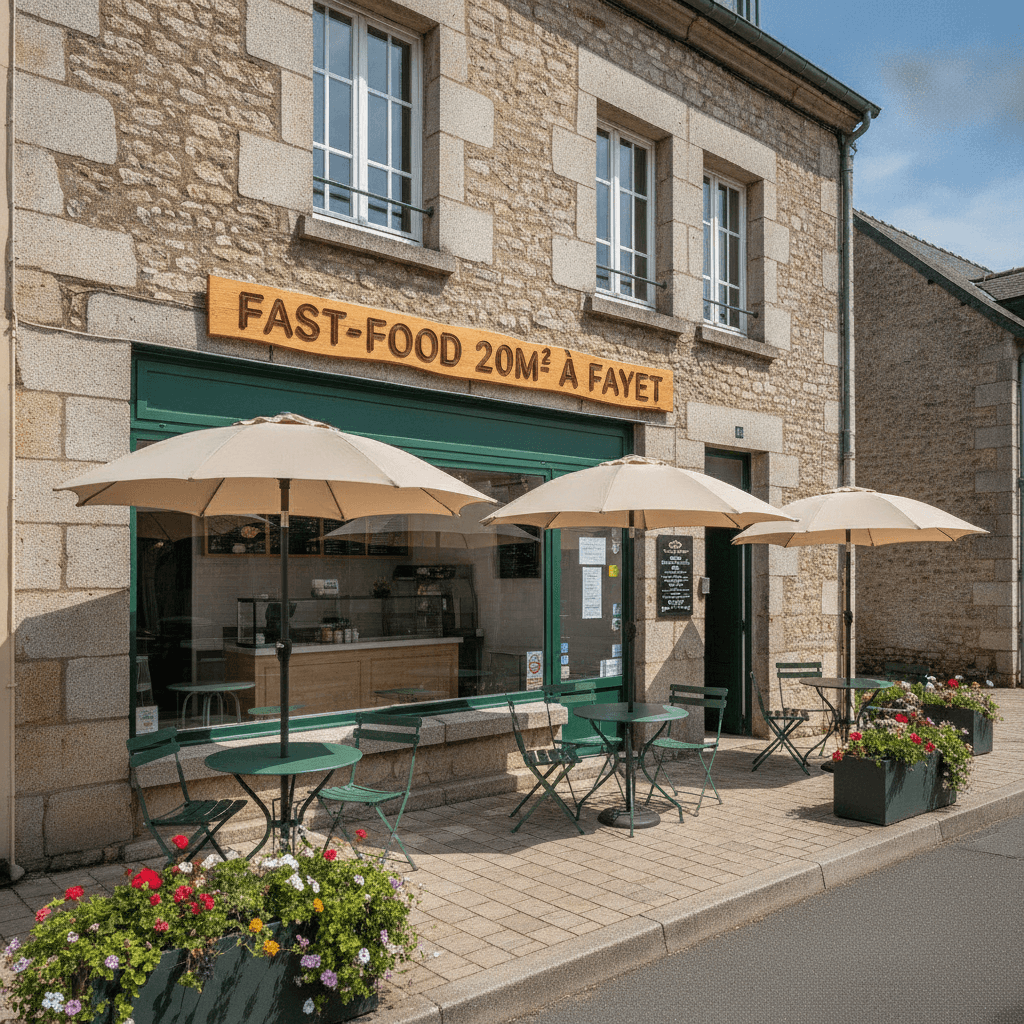 Fast-food 20m² à Fayet : terrasse - Image 1