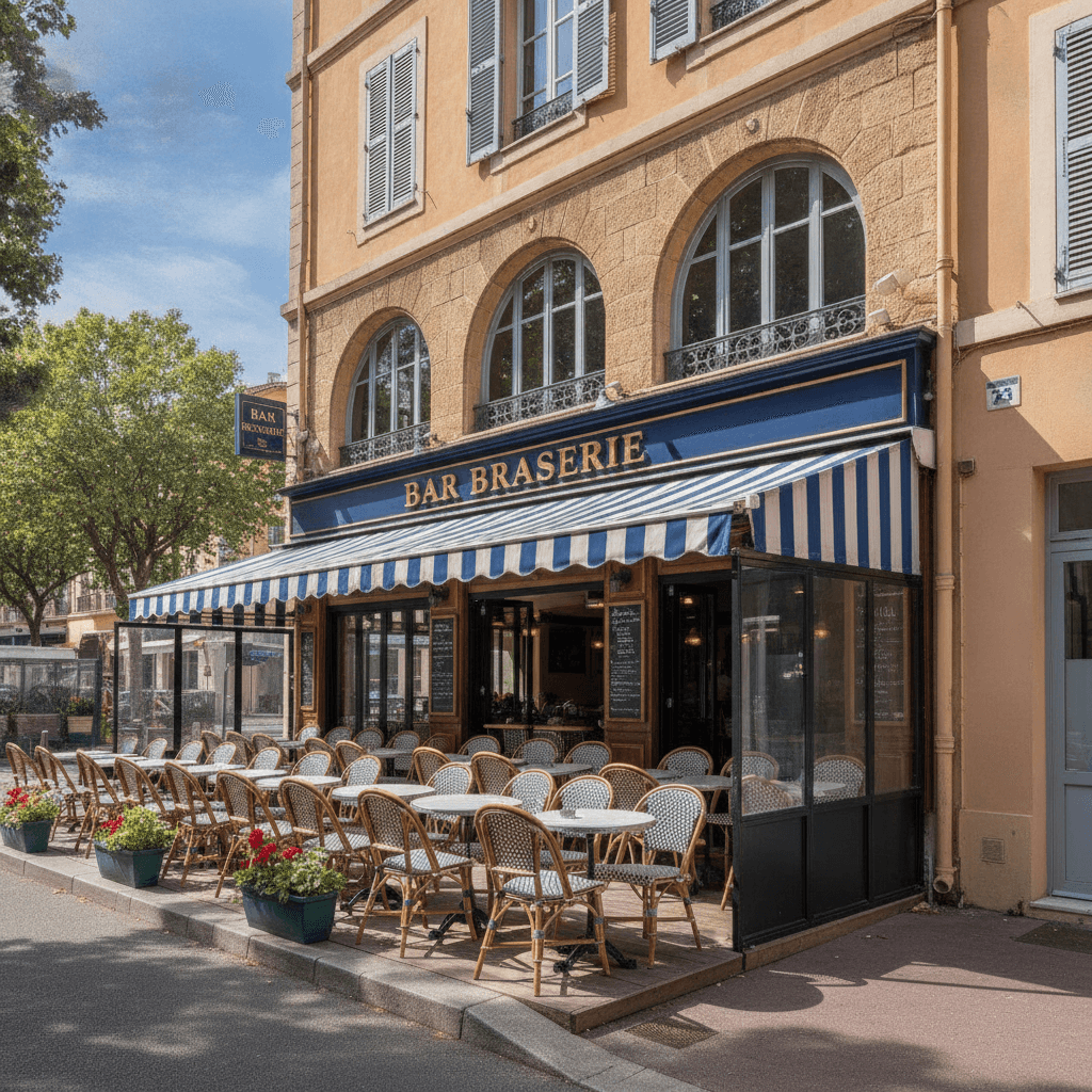Bar-brasserie 170m² à Nice : terrasse - licence IV