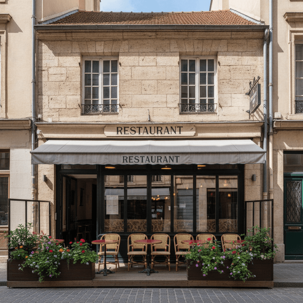 Restaurant 165m² à Lyon : terrasse - licence IV