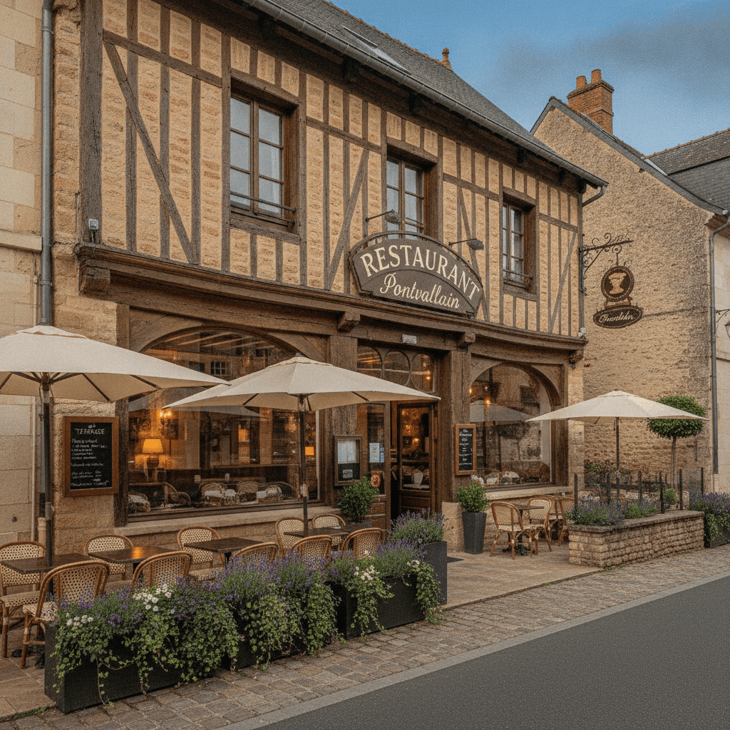 Restaurant 160m² à Pontvallain : terrasse - licence IV