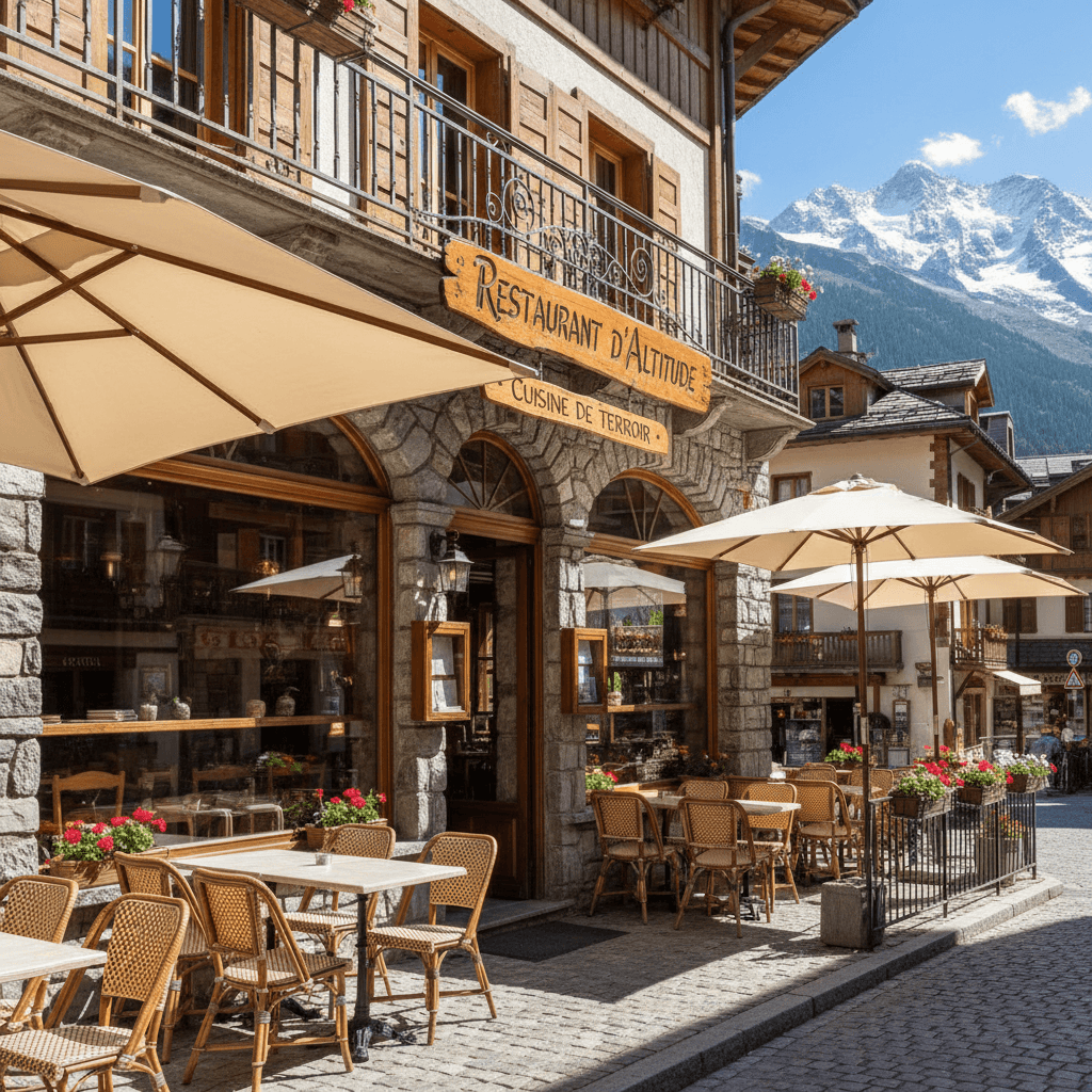 Restaurant à Chamonix-Mont-Blanc : terrasse - extraction - Image 1