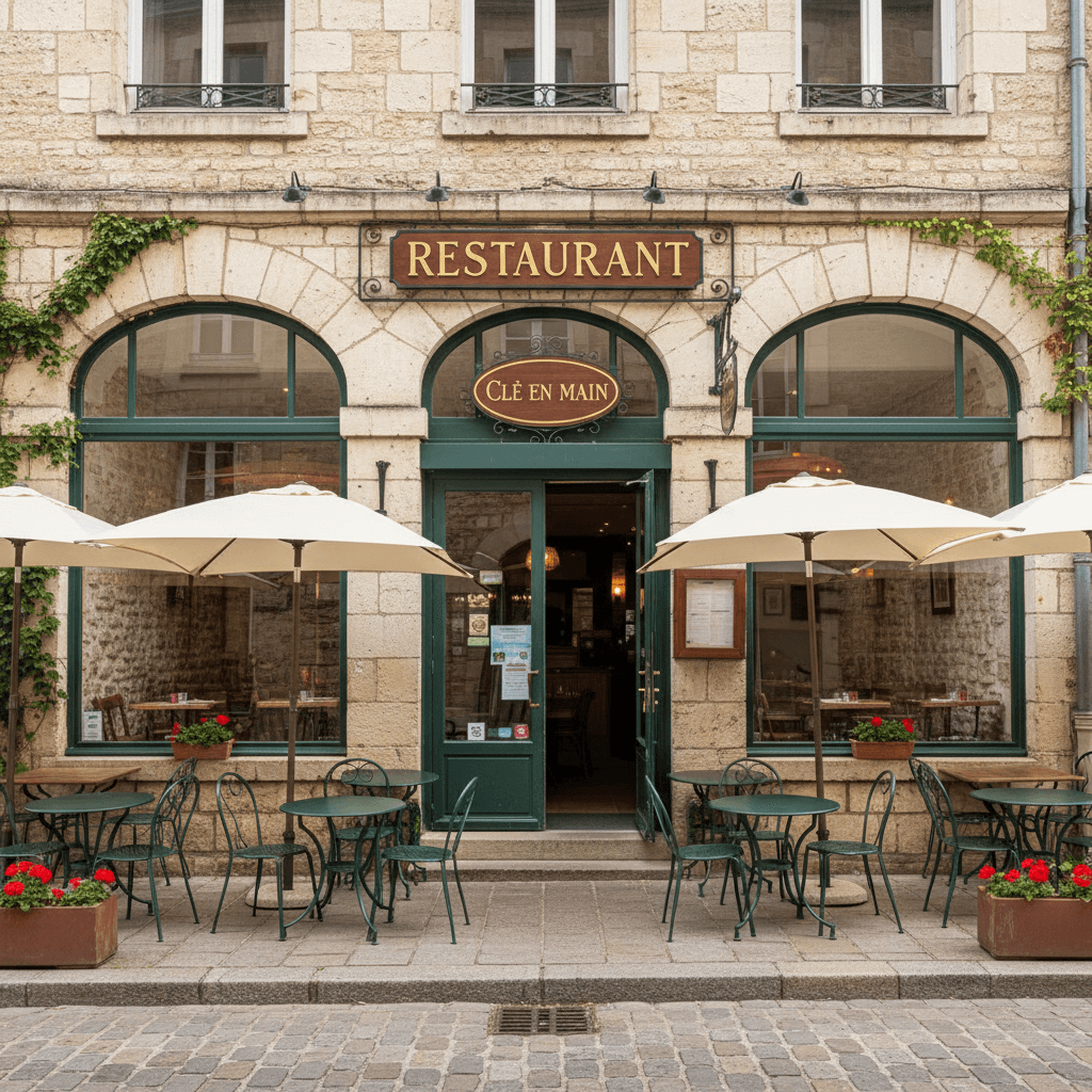 Restaurant 121m² à Dole : terrasse - extraction - Image 1