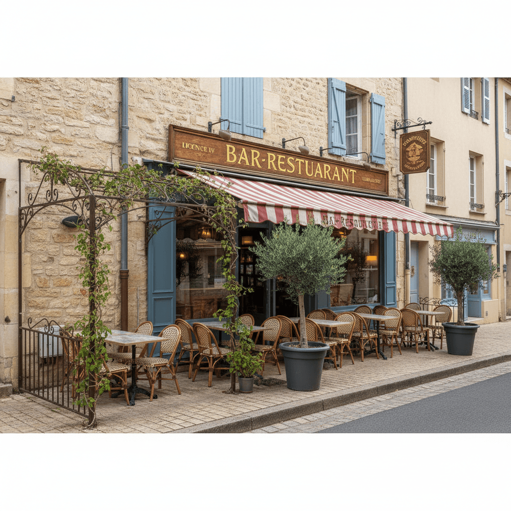 Bar-brasserie 150m² à Lablachère : terrasse - licence IV - Image 1