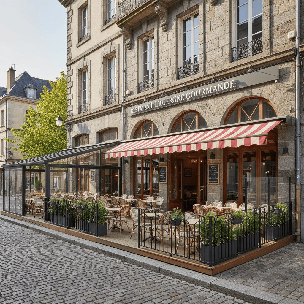 Restaurant 180m² à Clermont-Ferrand : terrasse - licence IV