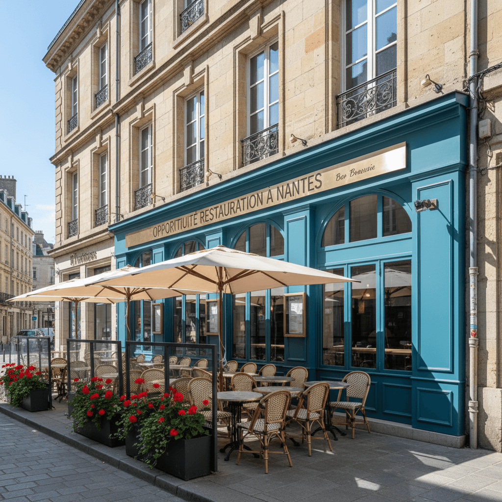 Bar-brasserie 192m² à Nantes : terrasse - licence IV - Image 1