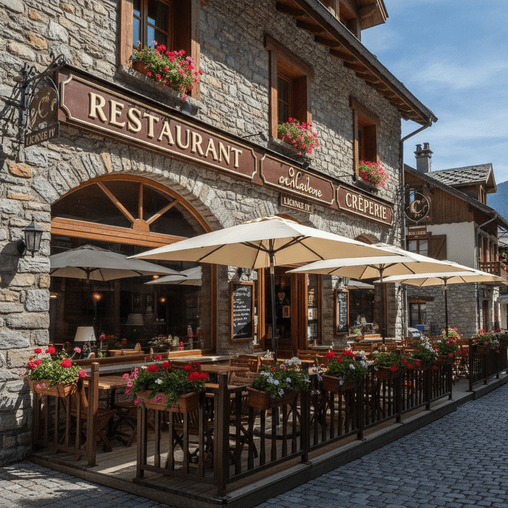 Restaurant 40m² à Saint-Chaffrey : terrasse - licence IV - Image 1