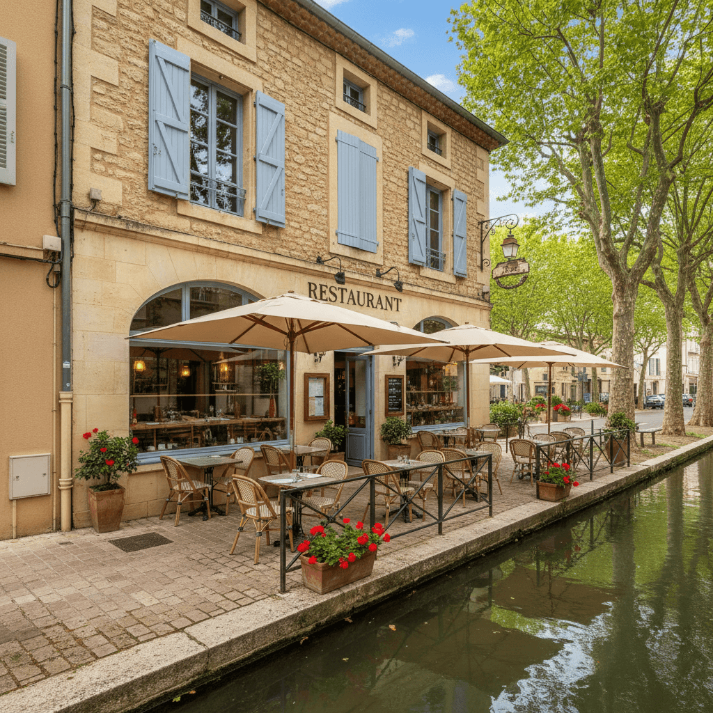 Restaurant 600m² à L'Isle-Sur-La-Sorgue : terrasse - licence IV - Image 1