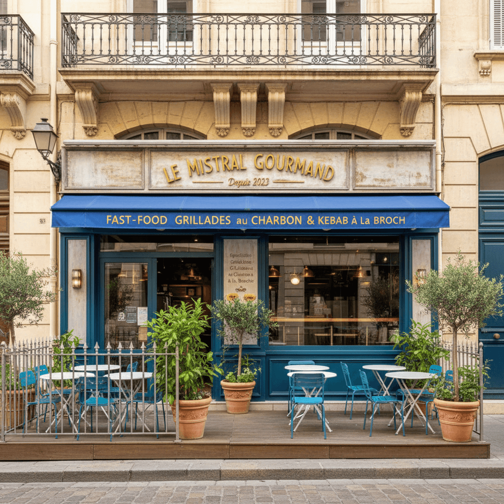 Fast-food 65m² à Marseille : terrasse