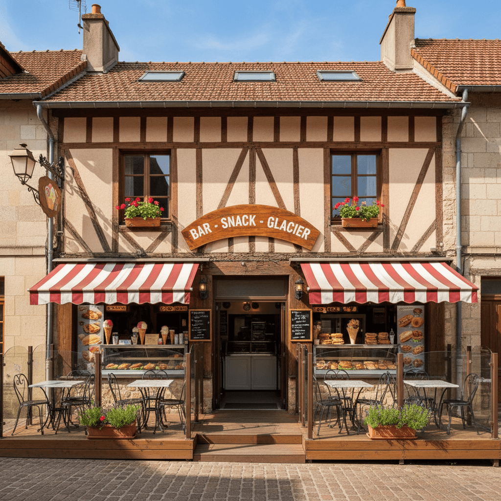 Snack 128m² à Château-Chinon : terrasse - cuisine équipée - Image 1