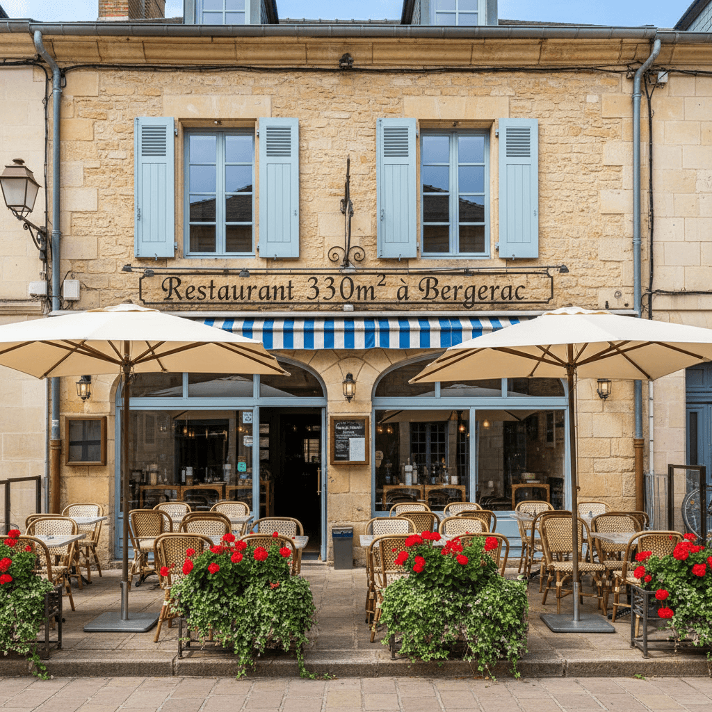 Restaurant 330m² à Bergerac : terrasse - licence IV - Image 1
