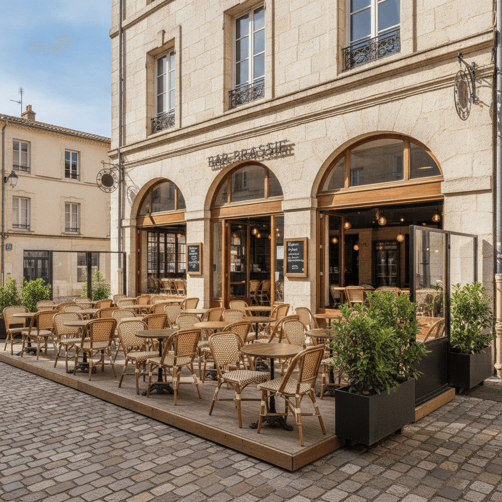 Bar-brasserie à Carcassonne : terrasse - cave/réserve - Image 1