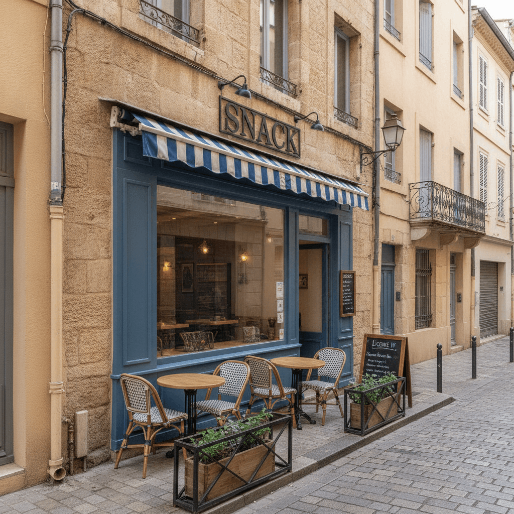 Snack 47m² à Toulon : terrasse - licence IV