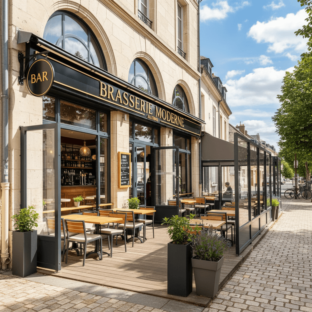 Bar-brasserie 340m² à Allonne : terrasse - licence IV - Image 1