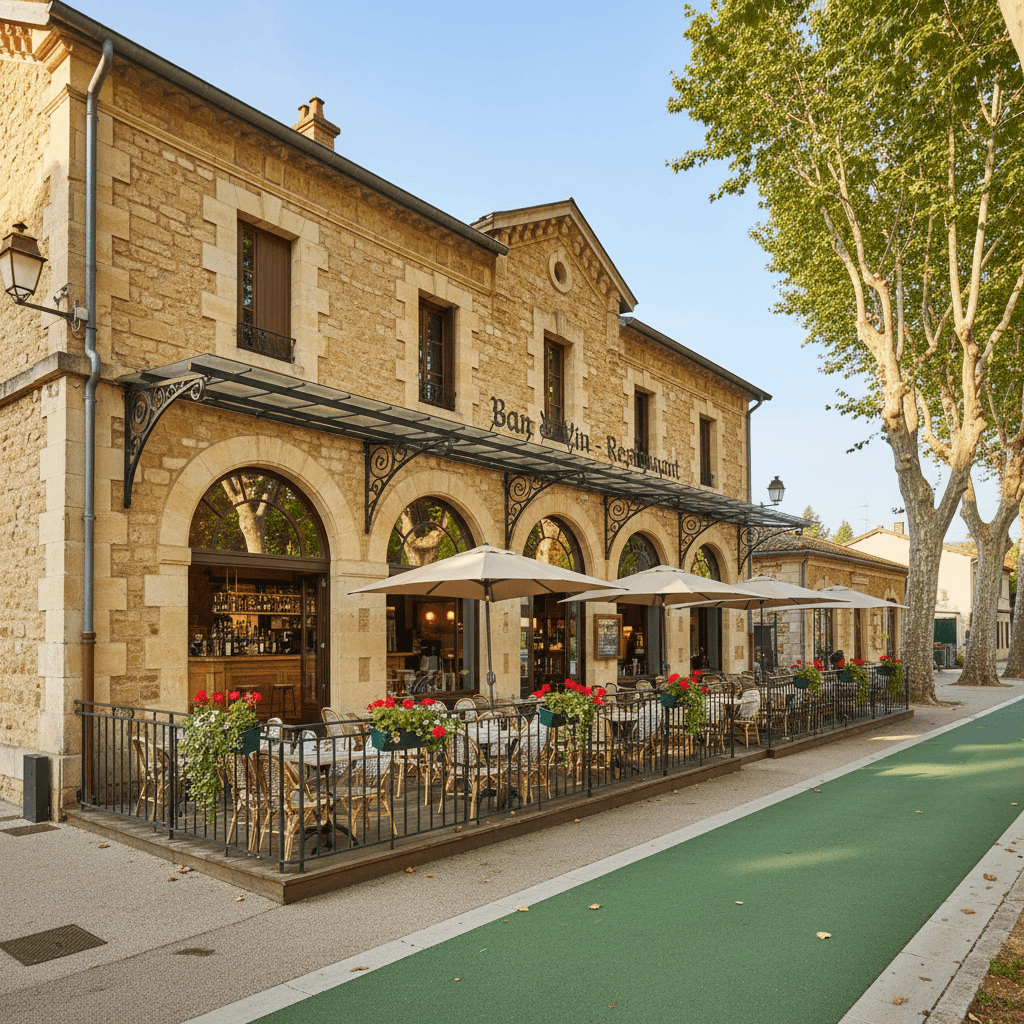 Restaurant à Beaulieu : terrasse - licence IV - Image 1