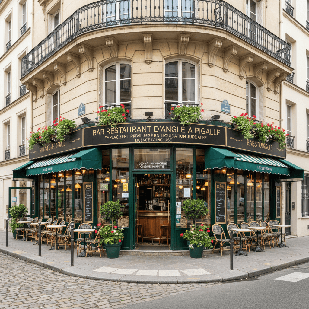 Bar-restaurant 100 couverts à Paris : terrasse - licence IV en liquidation judiciaire