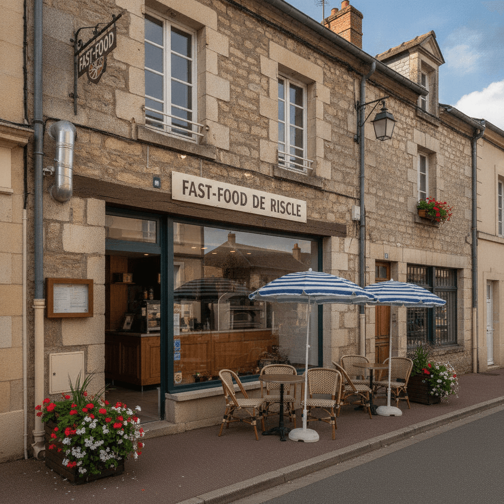 Fast-food à Riscle : terrasse - extraction - Image 1