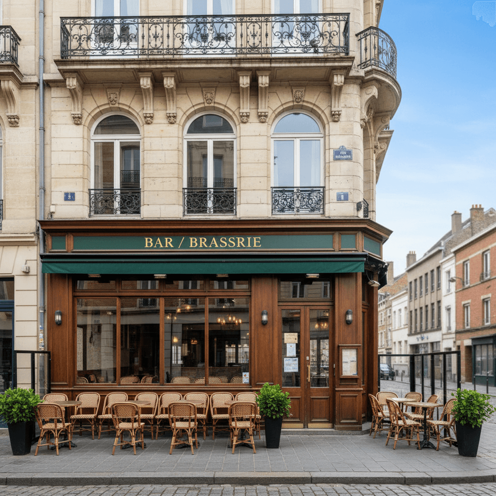 Bar-brasserie à Lille : terrasse - licence IV