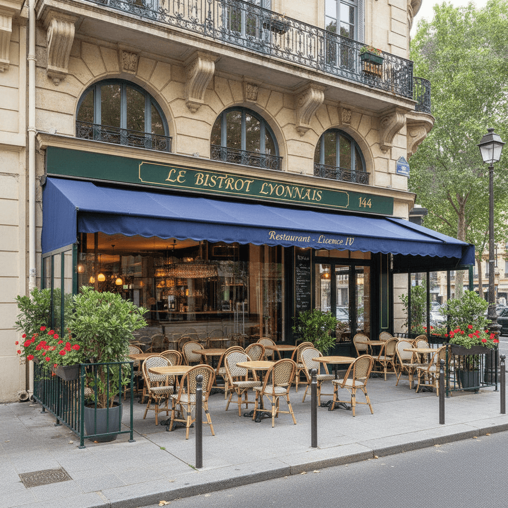 Restaurant 144m² à Lyon : terrasse - licence IV
