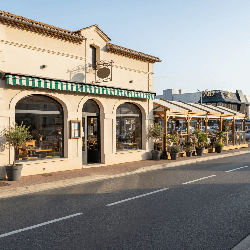 Restaurant 392m² à Vendargues : terrasse - extraction - Image 1