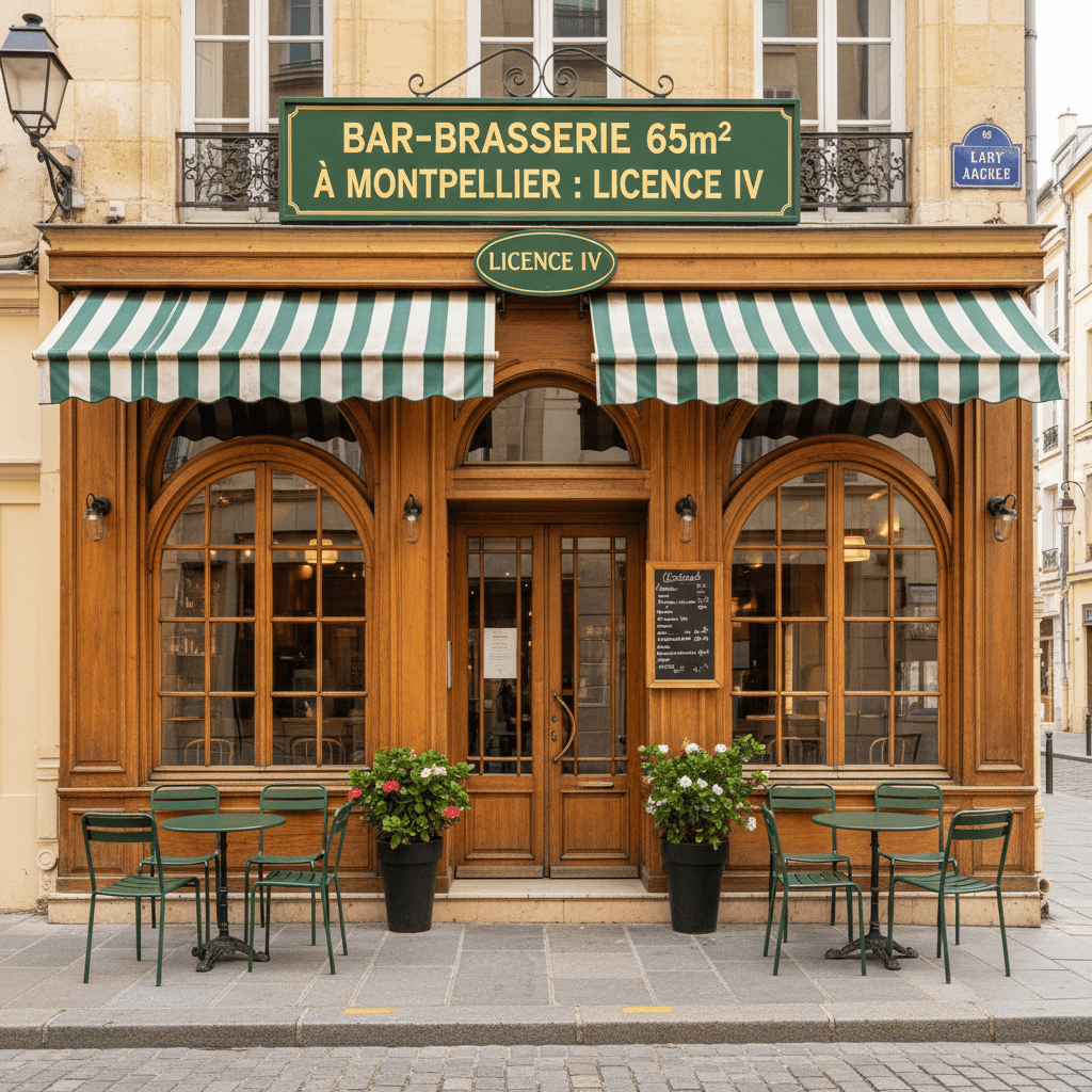 Bar-brasserie 65m² à Montpellier : licence IV