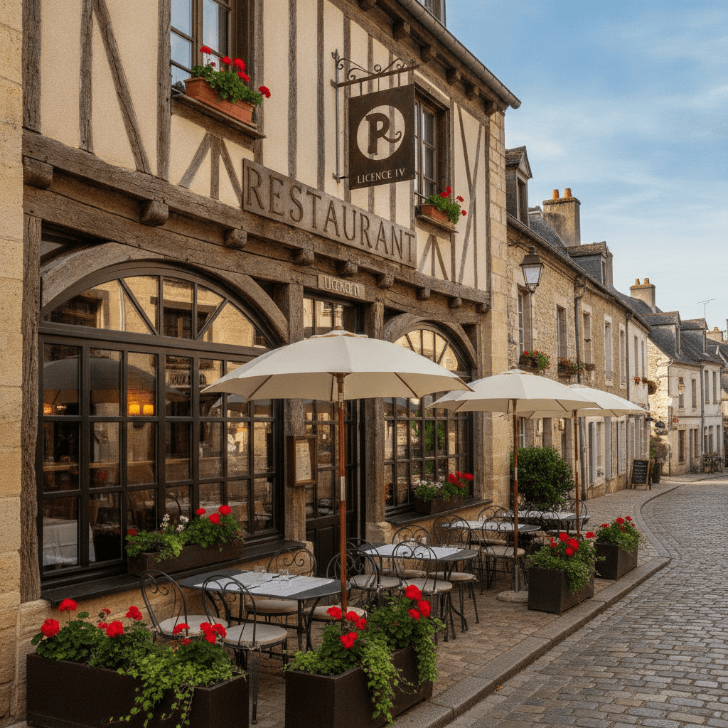 Restaurant à Chablis : terrasse - licence IV - Image 1