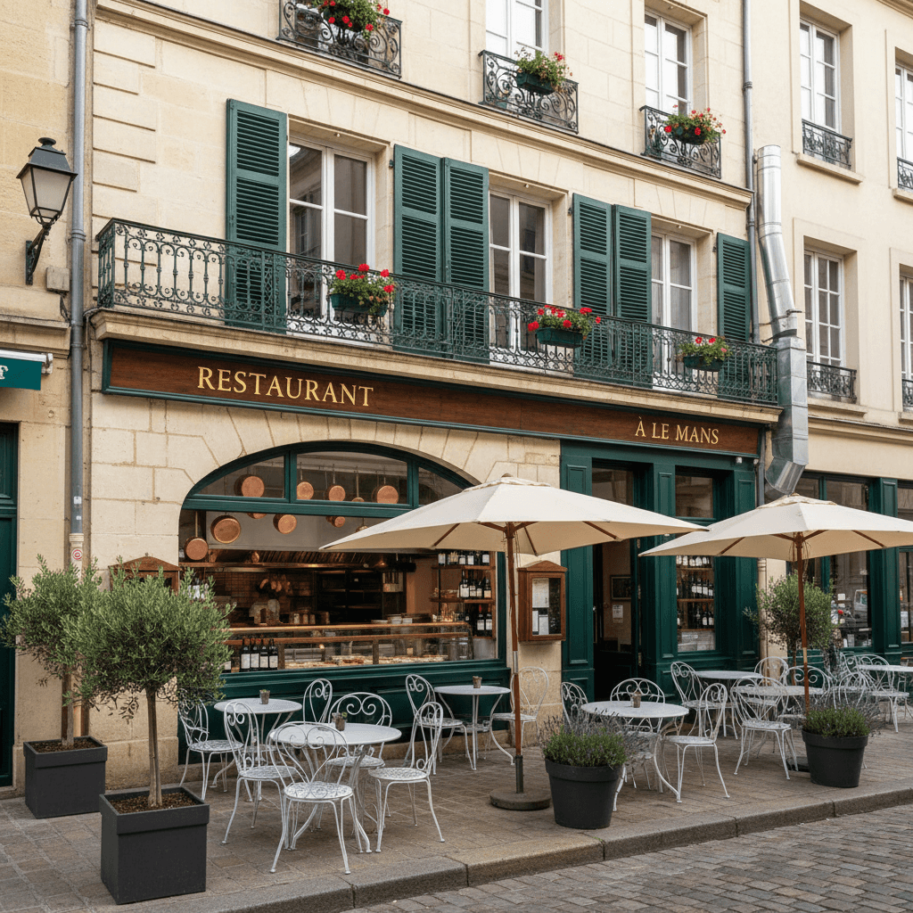Restaurant à Le Mans : terrasse - extraction - Image 1