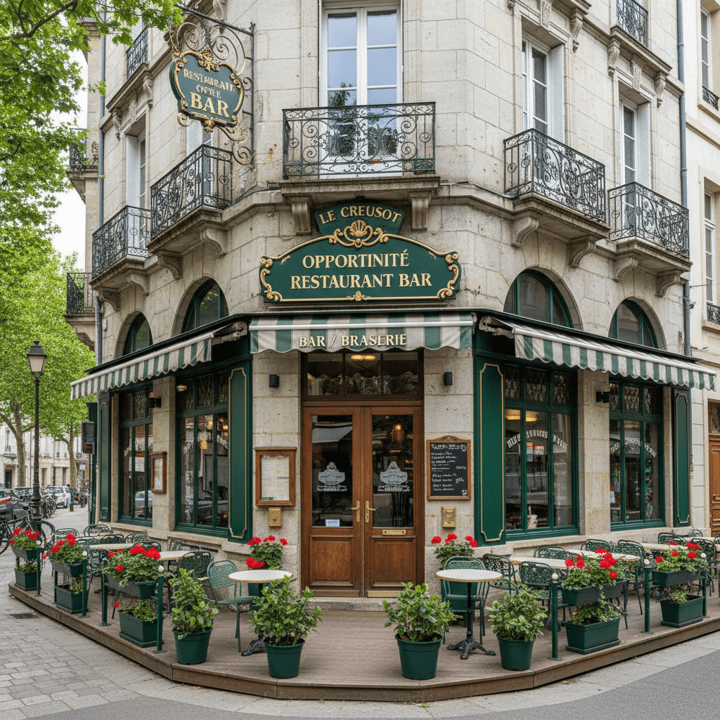 Bar-brasserie 300m² à Le Creusot : terrasse - licence IV - Image 1
