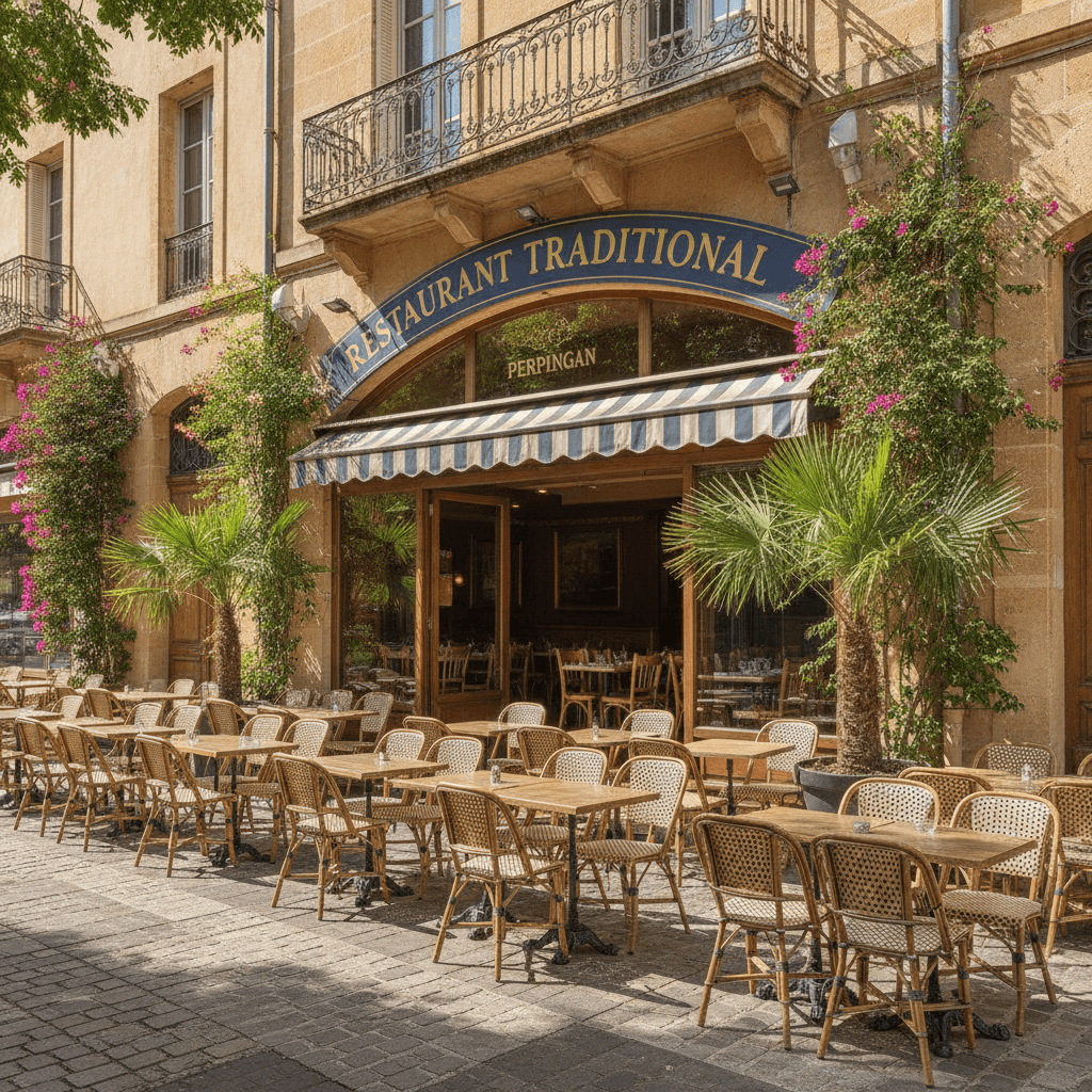 Restaurant 120m² à Perpignan : terrasse - extraction - Image 1