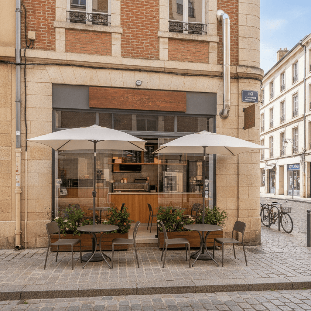 Fast-food 80m² à Toulouse : terrasse - extraction