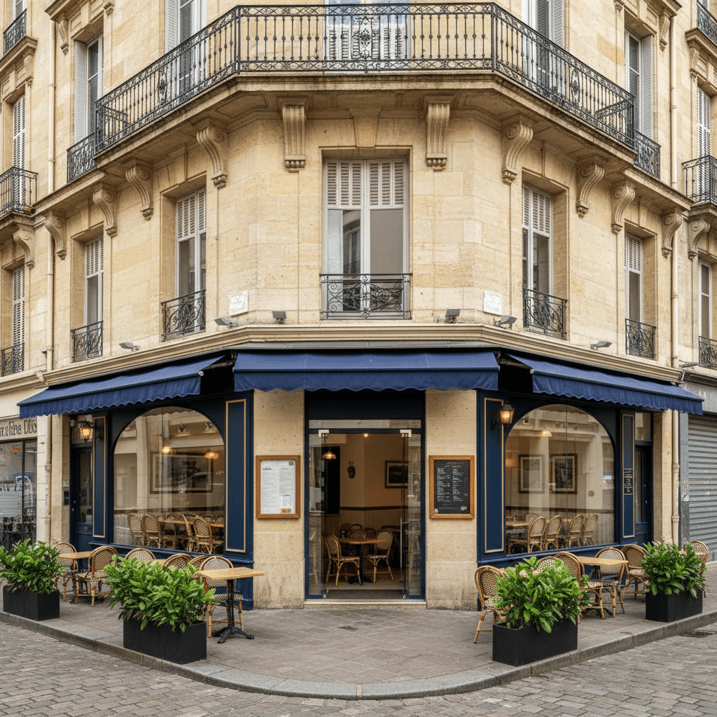 Fast-food 157m² à Bordeaux : terrasse - licence IV