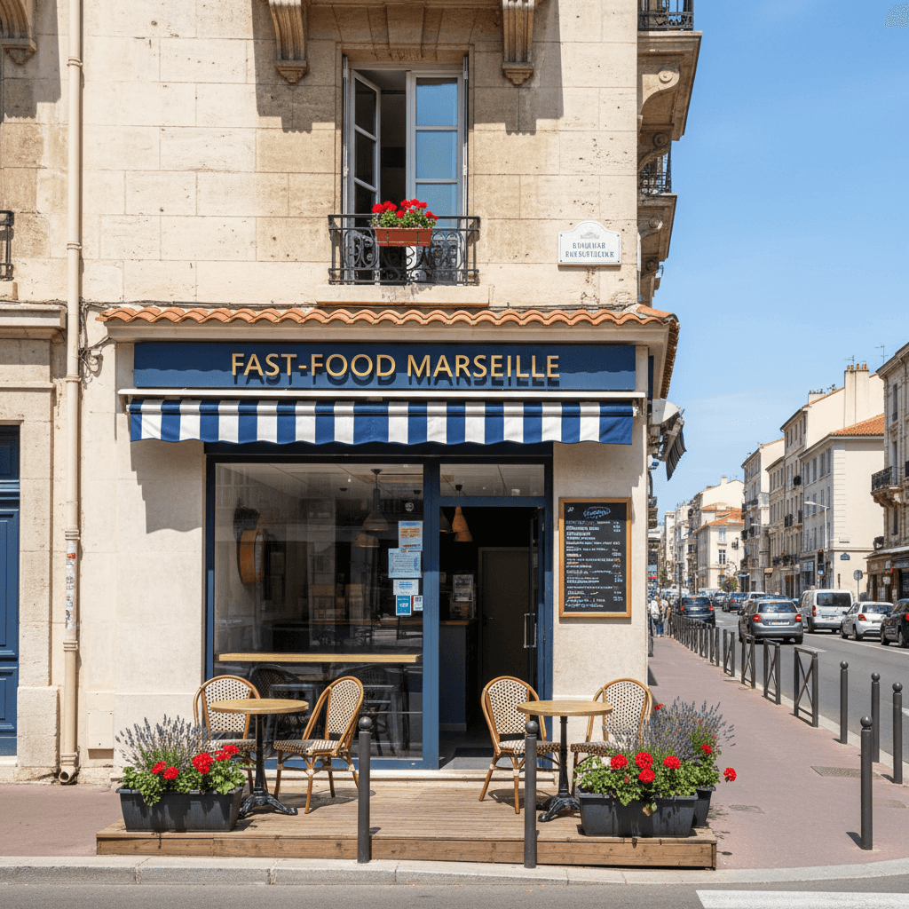 Fast-food 41m² à Marseille : cuisine équipée - Image 1